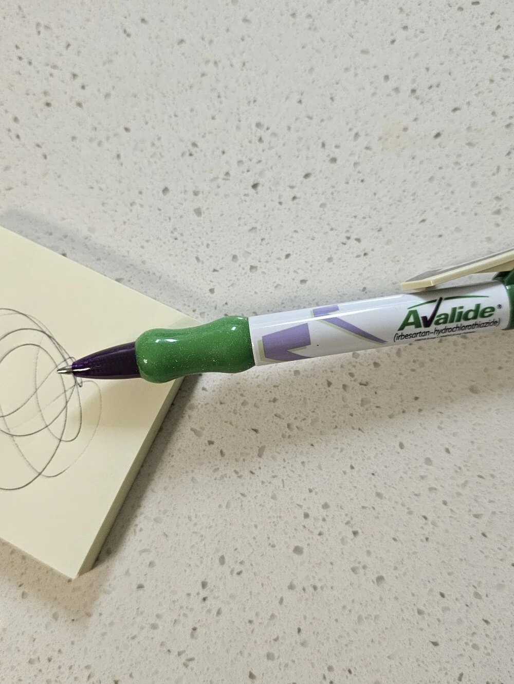 Green and White Pill Reminder Pen - Home Organizing Accent